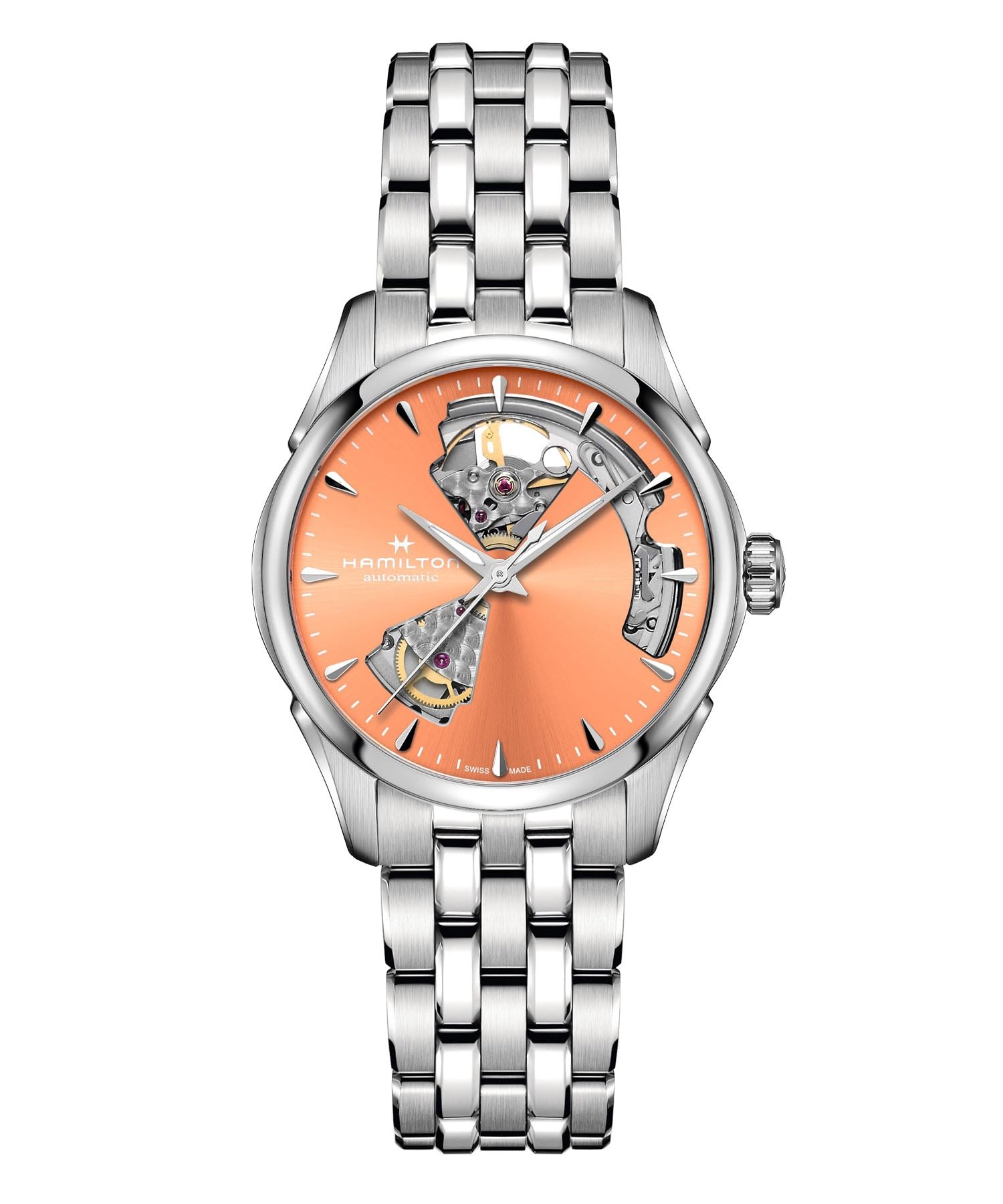 

Годинник Hamilton Jazzmaster Skeleton Automatic з офіційною гарантією, Жіночий, H32215100, [Імпортний]