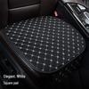 Universal Nappa Leather Car Seat Cushion: Star Embroidered, Backless, Non-Slip, Three-Piece Set