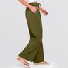 Women's Loose-fitting, -color, Straight-leg Casual Pants With Drawstring And Pockets.