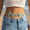 Fashion Sexy Beach Metal Starfish Waist Chain For Women Ocean Vacation Style Exaggerated  Sea Star Belly Chain Girl Body Jewelry