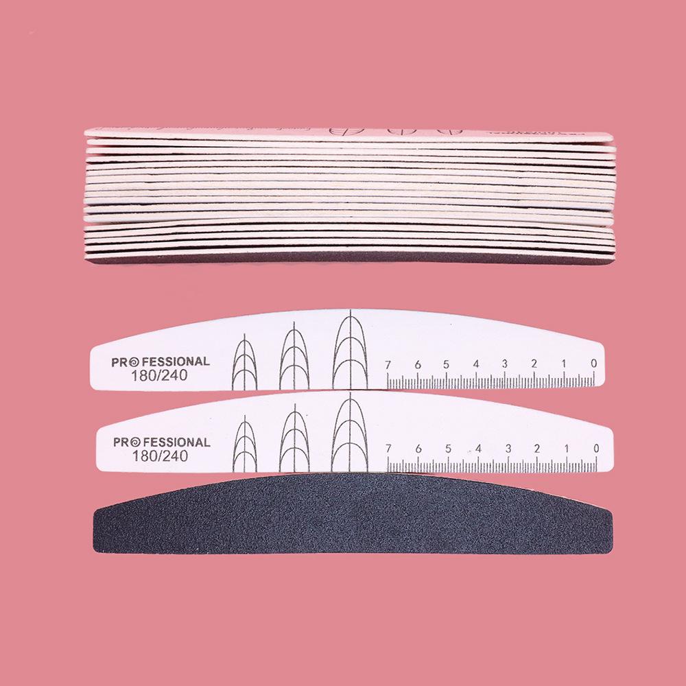 Dual-Sided Manicure Nail File with Scale for Shaping and Sanding