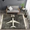 Multi Functional Airplane Themed Carpet Machine Washable Suitable for Entrance Bedroom Living Room Retro Home Decoration Rugs