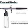 10 Pack 30ML Airbrush Plastic Bottles Jars with caps for Dual-Action Siphon Suction Feed Airbrush
