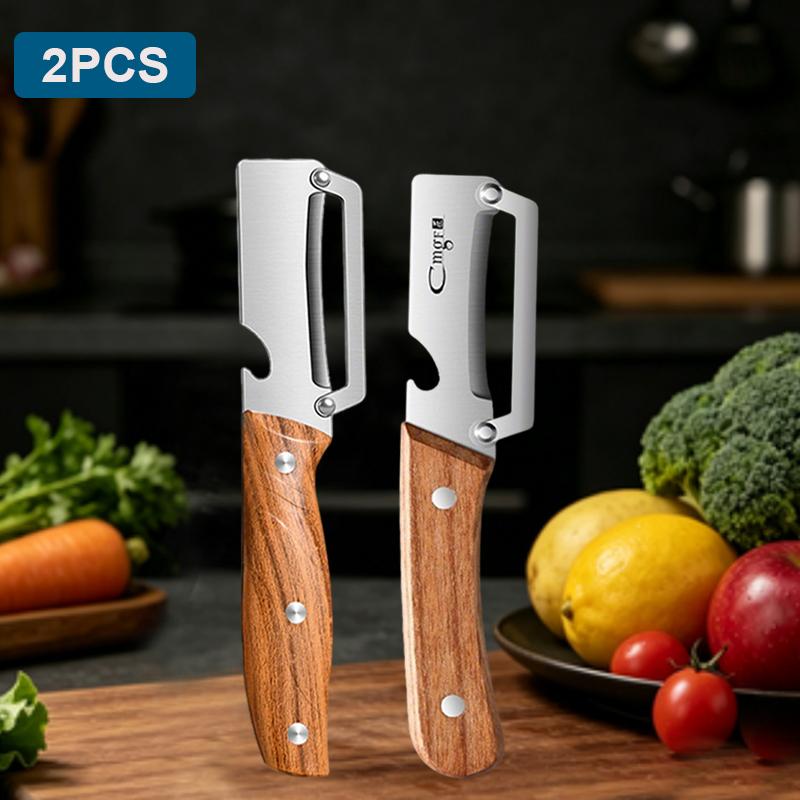 Specialized Peeler Multifunctional Stainless Steel Kitchen Peeler for Sugarcane and Pineapple Peeling Kitchen Vegetable Tool