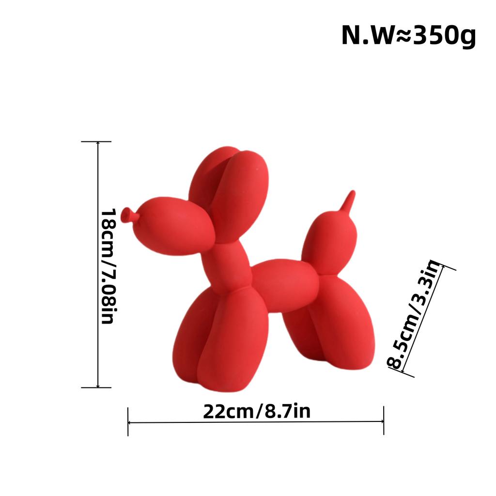 Lovely Color Resin Balloon Dog Resin Decoration Table Nordic Style CHILDREN'S Room Study Cartoon Resin Crafts Decoration