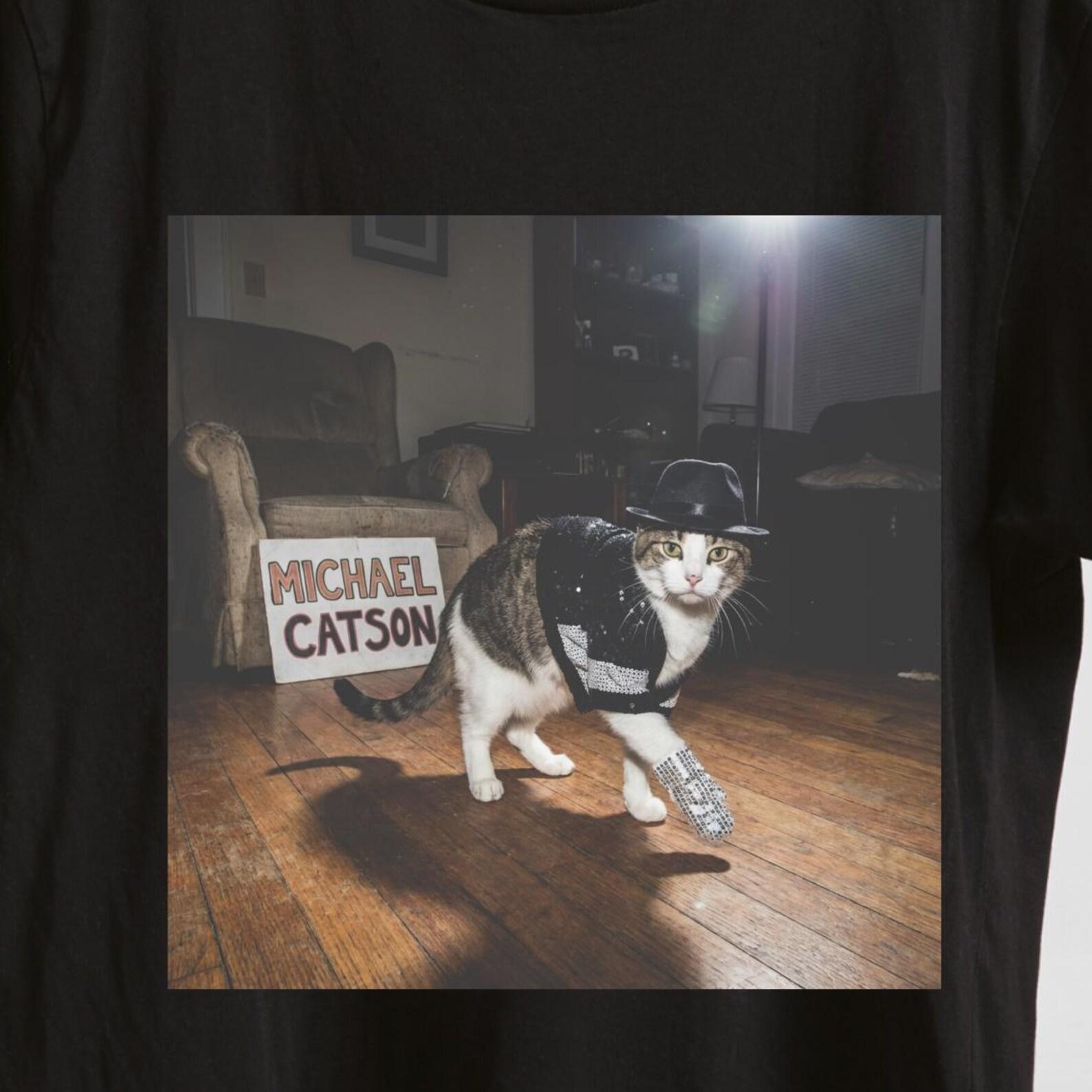 Funny Retro Pop Cat Shirt, Dancing Cat Tee, Cute Cat Lover Gift, Vintage 80s Style, Funny Animal T Shirt, Cool Cat Design. S