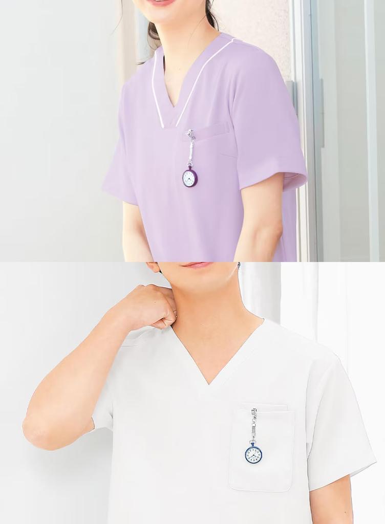 Nursery New Hapipla Luminous Nurse Watch, Inverted Dial, Medical Nursing Watch, Available in a Variety of Colors, Pale Pink, 1272268A