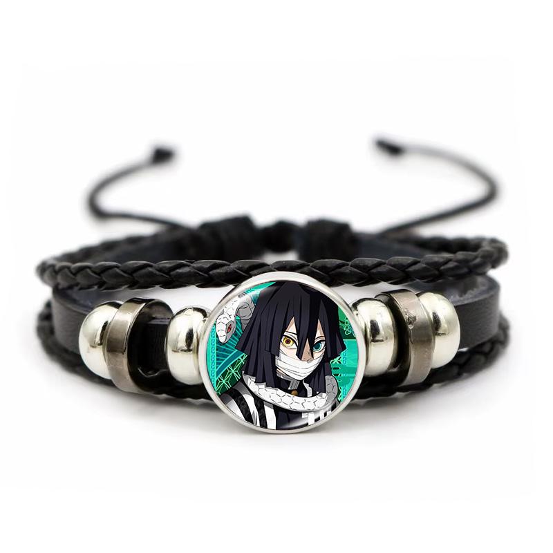 Demon Slayer Figur Armbånd Tanjiro Nidouzi Inosuke Zenitsu Mini Actionfigur Kunst Foto Anheng Lærarmbånd for Fans Gave