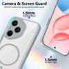 KEYSION Transparent Magnetic Phone Case for HONOR 400 Pro Soft Silicone+PC HD Clear Shockproof Back Cover for Honor 400 Lite 5G