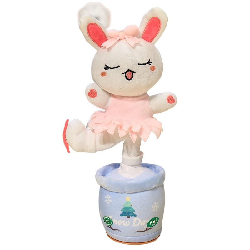 

Танцующий кролик корова интерактивное обучение музыкальный говорящая плюшевая игрушка повторяющийся говорящий плюшевый подарок тот же самый умный кактус 32cm