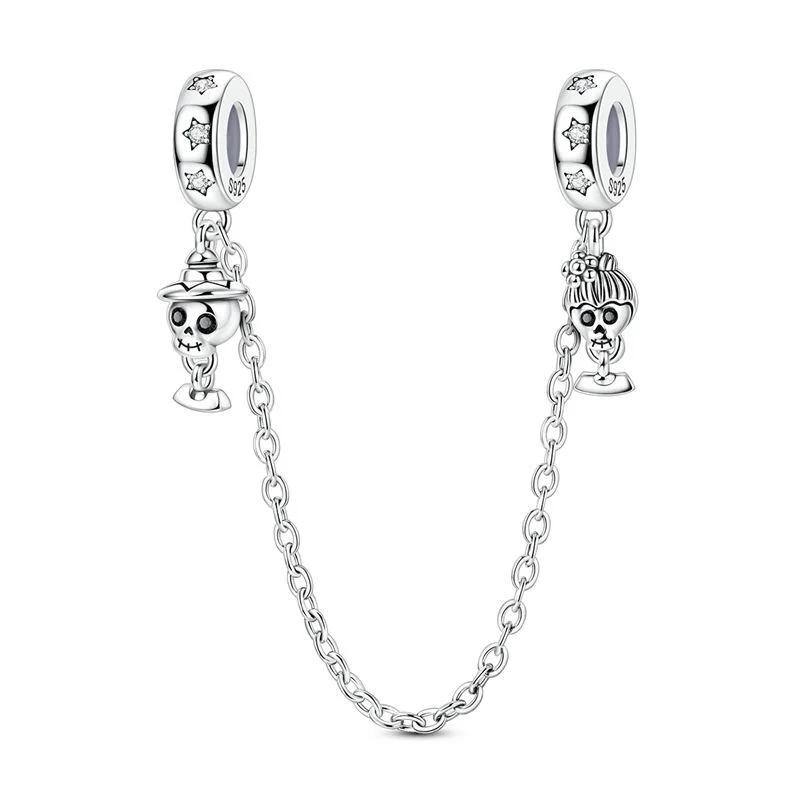 Funny Halloween Charm Bead Charms copper Pumpkin Ghost Witch Magic Hat Pendant Bead Compatible With Authentic Bracelets Necklaces Do It Yourself Jewel