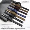 18/20/22mm Elastic Woven Nato Watch Strap Nylon Universal Wristband Breathable Comfortable Watchband for Omega Seiko IWC 2028
