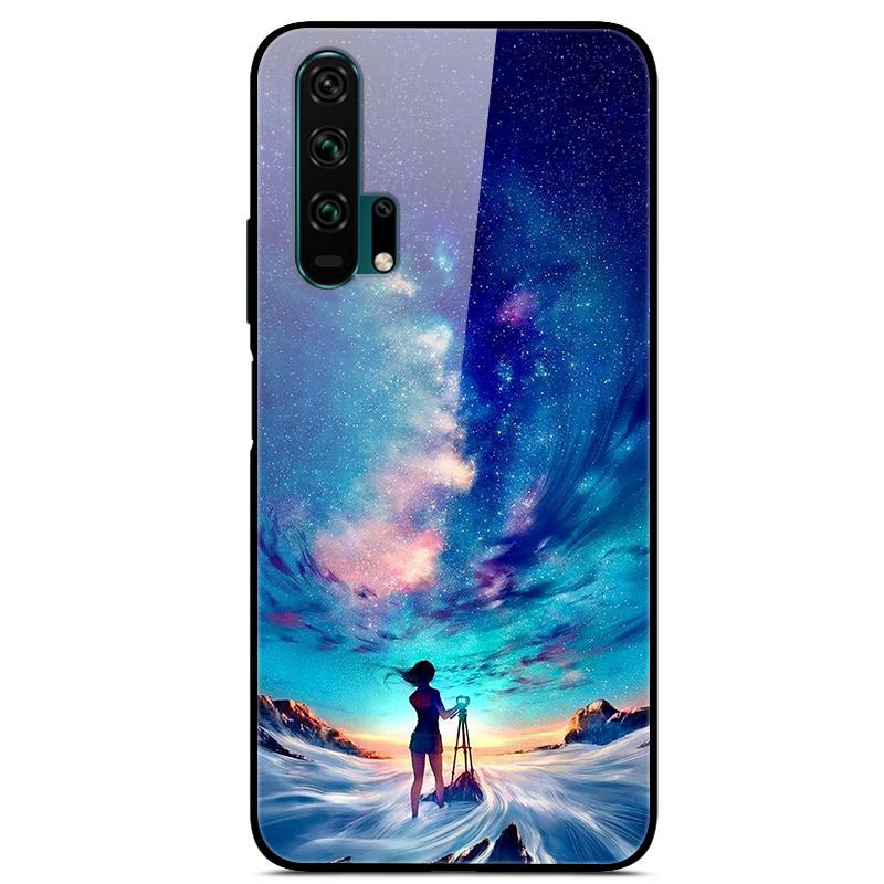 For Honor 20 Cases 20S 20Pro V20 Tempered Glass Hard Back Cover For Huawei Honor 20 Phone Cases Honor20 Pro Cover Honor20S V 20
