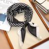 Luxury Versatile Houndstooth Printed Square Scarf Satin Sun Protection Lightweight 70 Ladies Headscarf
