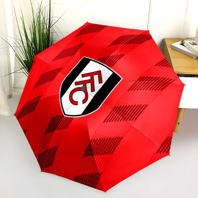 Fulham Football Club  Pattern, Automatic Folding Umbrella, Portable and Foldable Design, 8 Ribs, a Christmas or Birthday Gift.