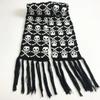 Sciarpa Autunno e Inverno Y2k Harajuku Teschio Ispessita Calda Sciarpa Lavorata a Maglia Sciarpa Scheletro Jacquard per Donne