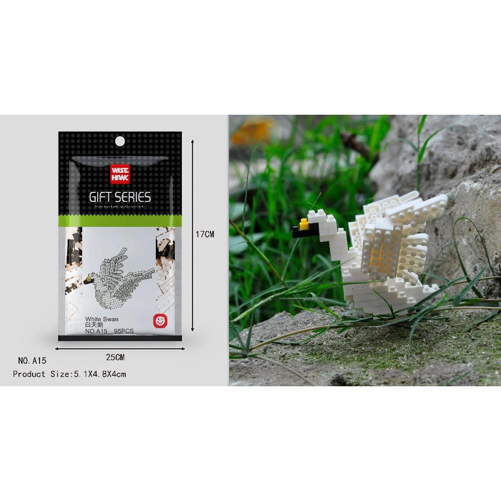 Mini Building Blocks 3D Animal Diamond Model Micro Bricks Dog Cat Bird Moose Wolf Panda Macaw Toys For Children Birthday Gifts