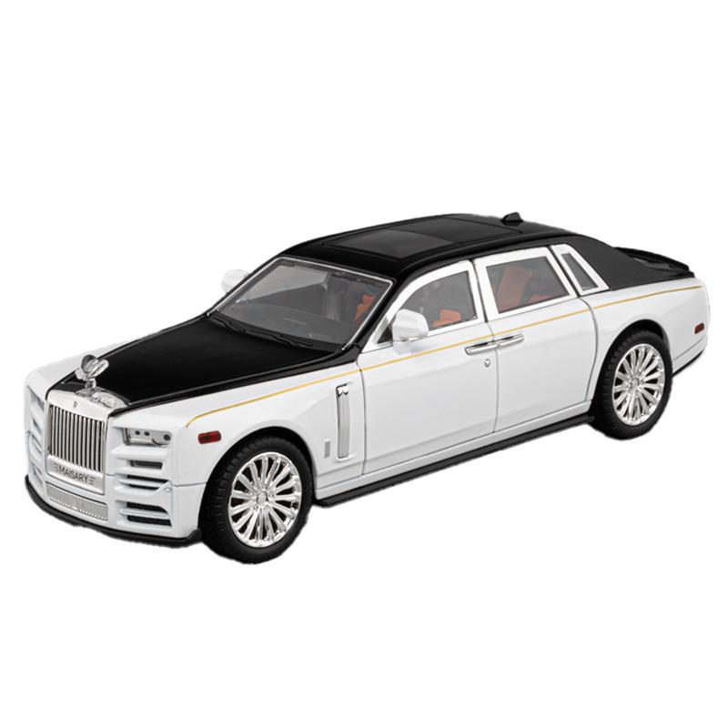 1/22 Scale Rolls Phantom Alloy Car Model Diecasts Metal Vehicles Collect Simulated Decorations Sound & Light Gifts for Kids