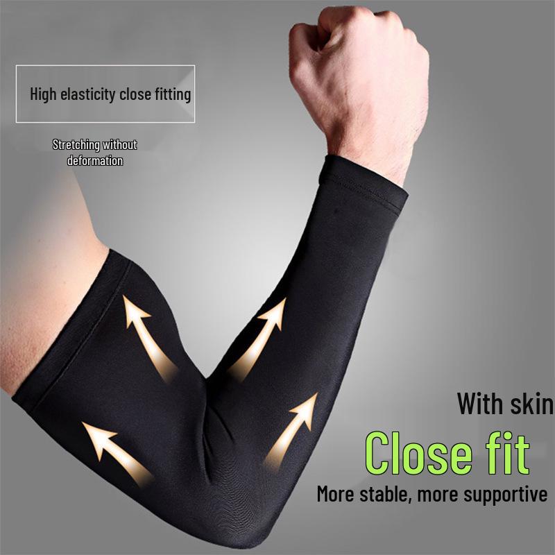 Manchette de basketball unisexe avec coudière et protège-poignet - Lycra, Antidérapante, Respirante, Protection solaire pour le sport, le cyclisme, la course à pied.