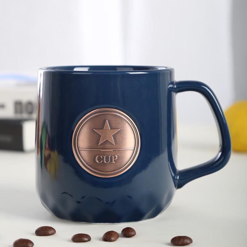 Cha Xun Engraved Ceramic Mug with Copper Seal