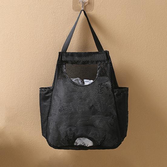 Wisząca torba do przechowywania Oddychająca Wielokrotnego użytku Bez wiercenia Wytrzymała Wygodna Oszczędność miejsca Poliester Wiszący na ścianie Organizer na worki na śmieci Artykuły kuchenne