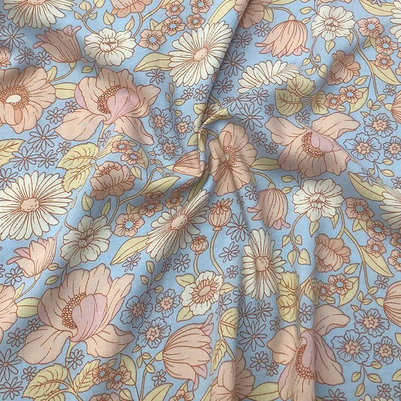 Rayon Fabric Imprint Summer Fashion Dress Pajamas Homewear Fabrics Wholesale Cloth for Diy Sewing Per Meter Material