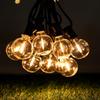 Solar String Lights Outdoor with Remote LED Shatterproof Bulbs Dimmable G40 Solar String Lights for Outside Backyard Party Decor