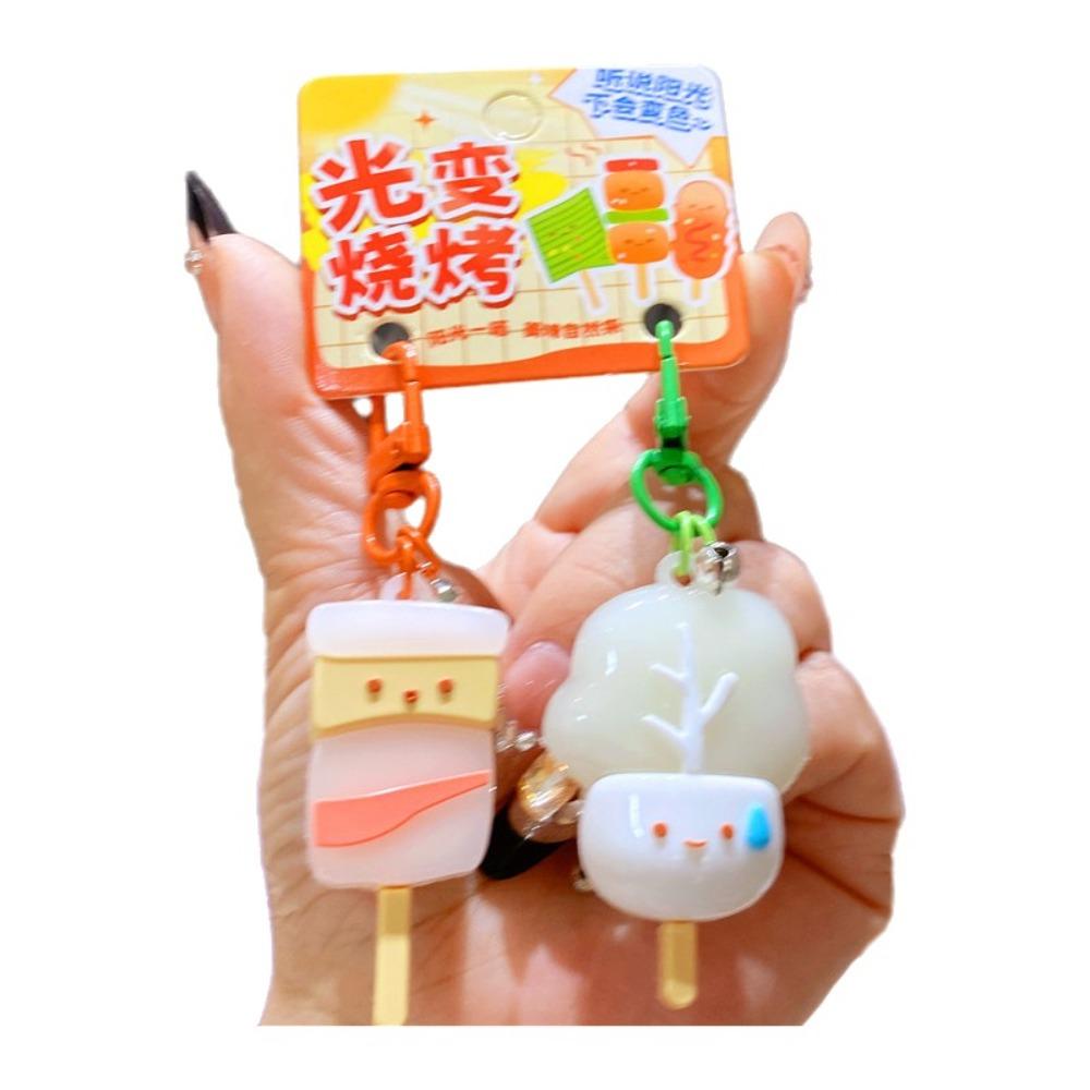 Funny Roast Duck Pendant Cartoon Barbecue Skewers Keychain  Backpack Decor
