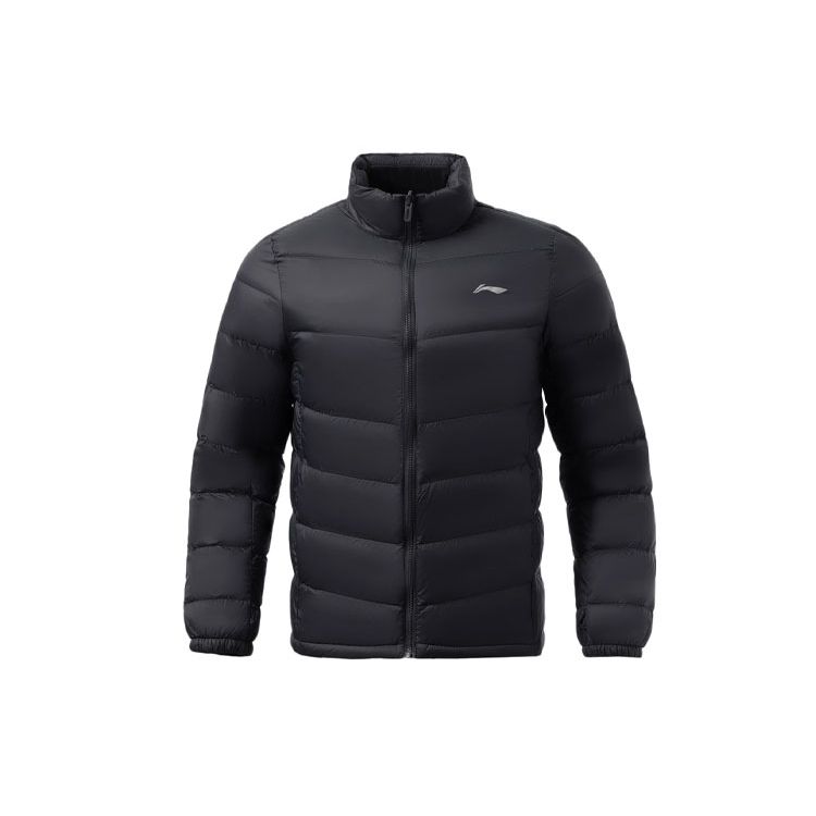 

Пуховик Li-Ning Fitness Series с логотипом спереди, мужская верхняя одежда, черный AYMR145-1 S