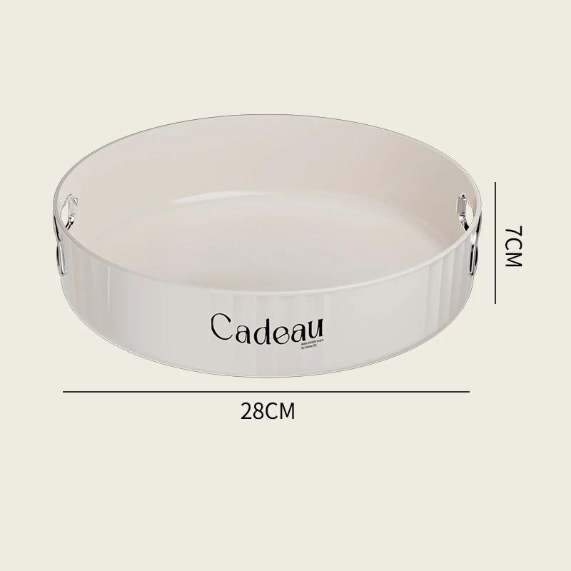 360Degree Rotatable Round Tray Countertop Multi Purpose Storage Tray Rotating Storage Rack Kitchen Storage Bathroom Organization