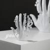 Italian Minimalist Palm Sculpture for TV Cabinet, Modern Abstract Hand Art for Living Room & Study Decor
