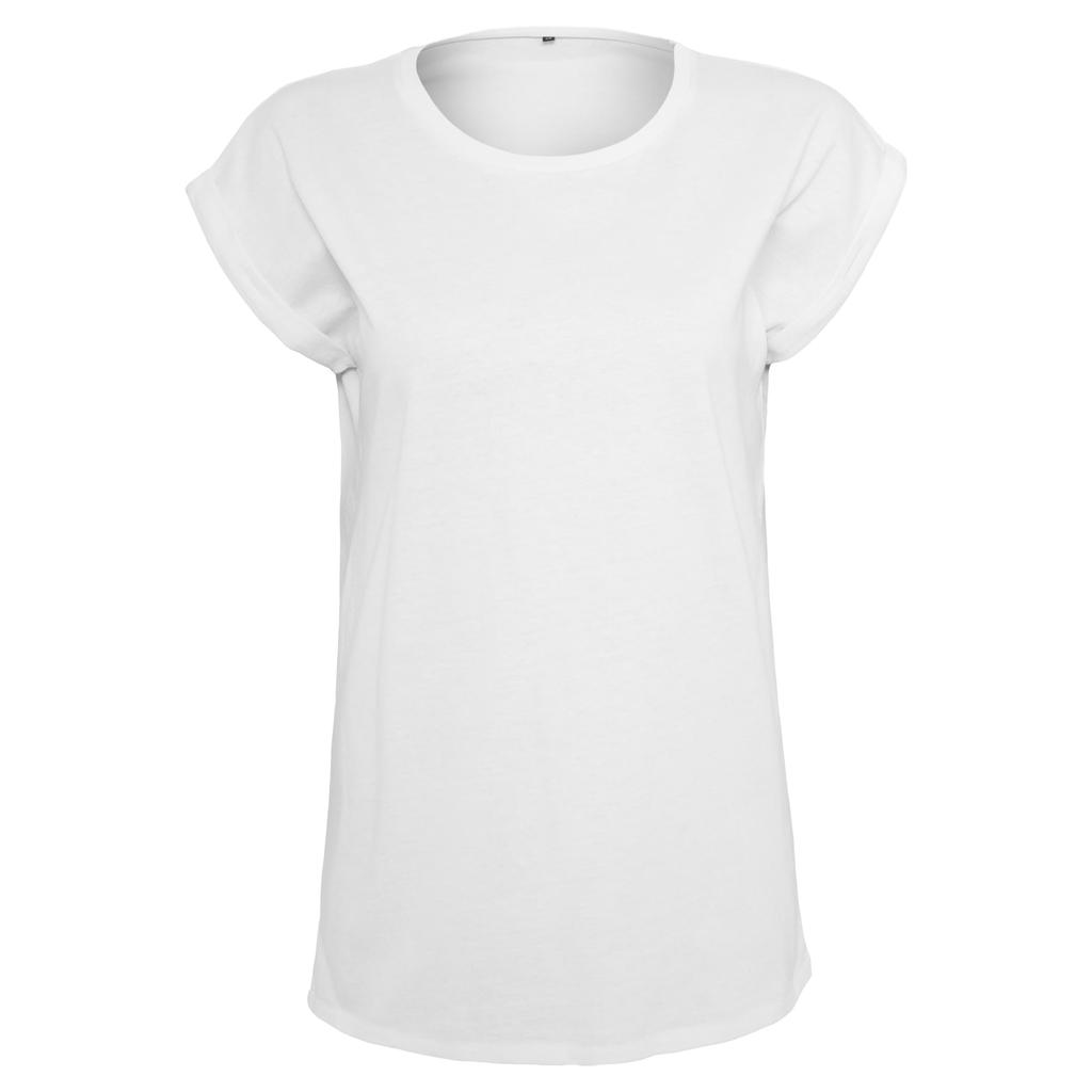 Build Your Brand Womens/Ladies Organic Extended Shoulder T-Shirt