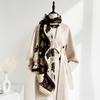 New elegant flower scarf commuting temperament fashionable high-end versatile imitation cashmere going out shawl women