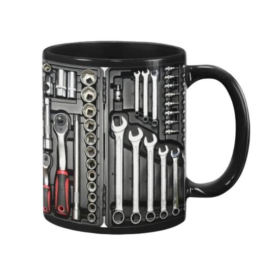Mechanic Toolbox Ceramic Mug Large Capacity Coffee Cup Dishwasher & Microwave Safe Handcrafted Drinking