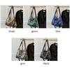 Versatile Quilted Crossbody Shoulder Bags Down Cotton Padded Large Capacity Handbags Solid Color Messenger Bag for Women Men