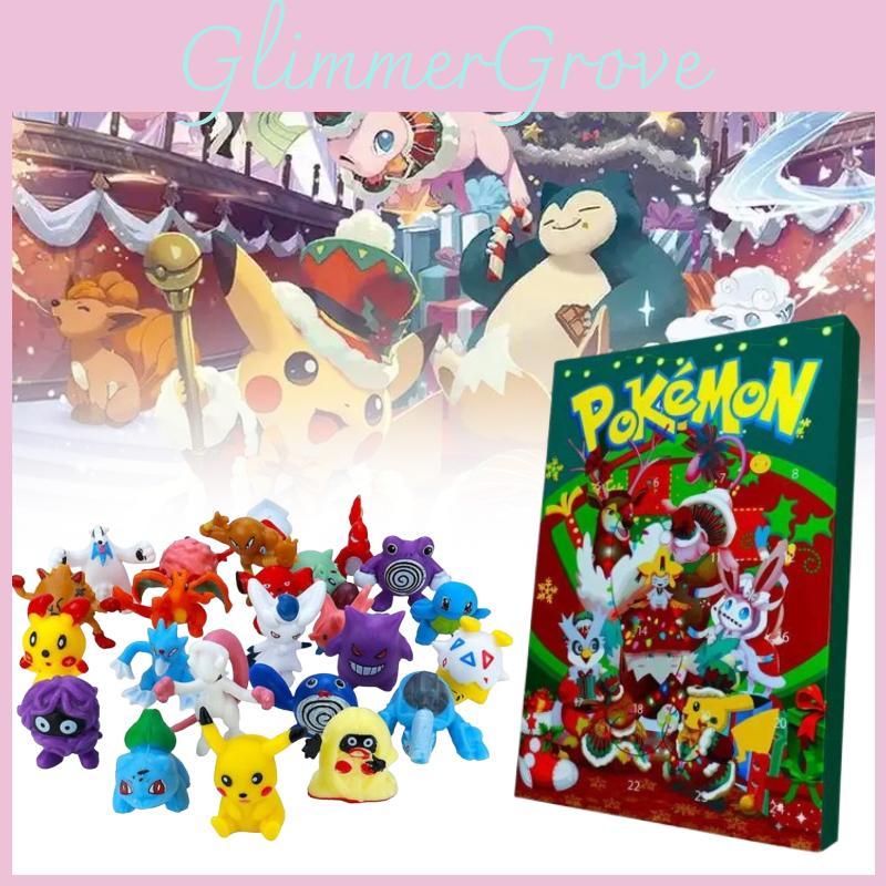Pokemon Weihnachts-Countdown-Kalender mit 24 Plastikspielzeugen für Kinder und Sammler