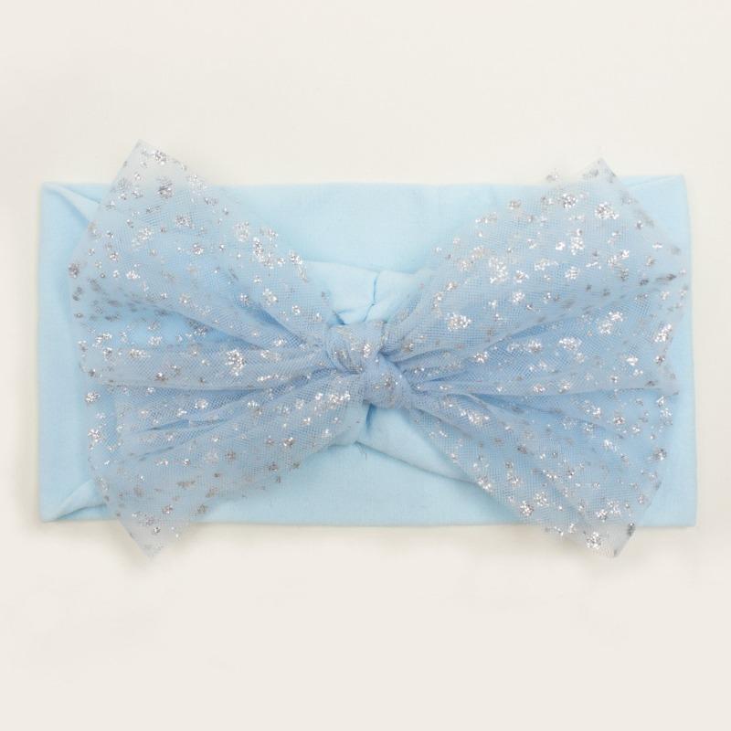 Summer New Baby Hair Accessories, Soft Nylon Mesh Bow Headband, Children's Seamless Headscarf Jewelry