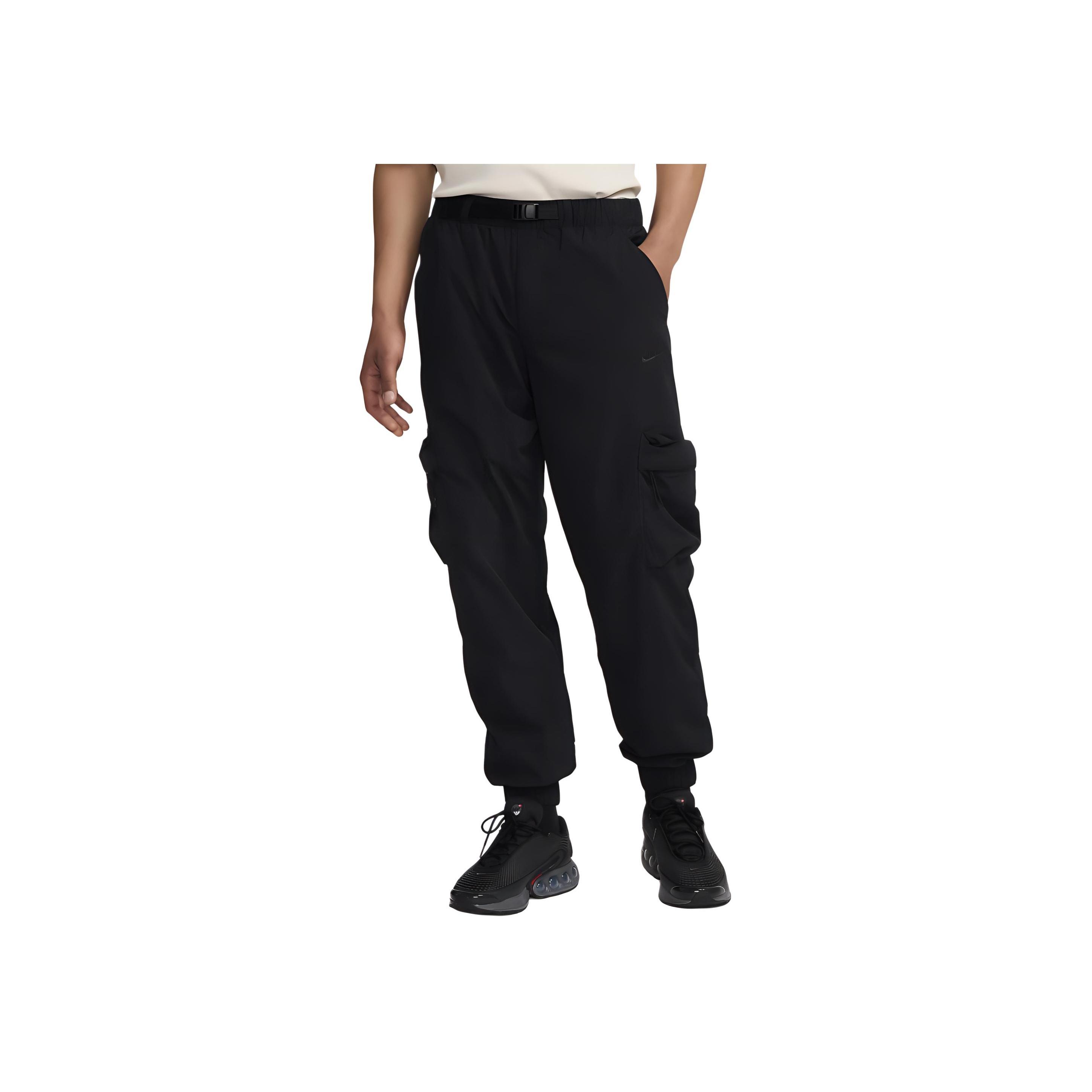 Nike Tech Woven Fashion Comfortable Fitted Solid Color Jogger Pants Men bottoms Black FZ0756-010 S