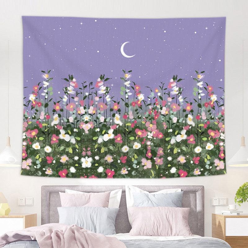 Home Decor Pink Moon Tapestry Background Fabric Oil Painting Dream Moon Room Decor Tapestry 230x180 cm alfombra de piso