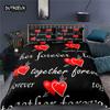 Luxury 3D Heart Love Print Home Living Comfortable Duvet Cover Pillowcase Couple Bedding Set Queen and King EU/US/AU/UK Size