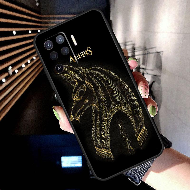 Egypt Nefertiti Anubis Ankh Case For Oppo A78 A98 A18 A38 A58 A60 A80 A40 A77 A57 A17 A74 A54 A94 A96 A76 A16 A15 A5 Pro