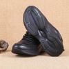 New Leather Shoes Men Leisure Outdoor Athletic Trekking Sports Running Anti-slip Soft-sole Lace-Up Sneakers Business Lightweight