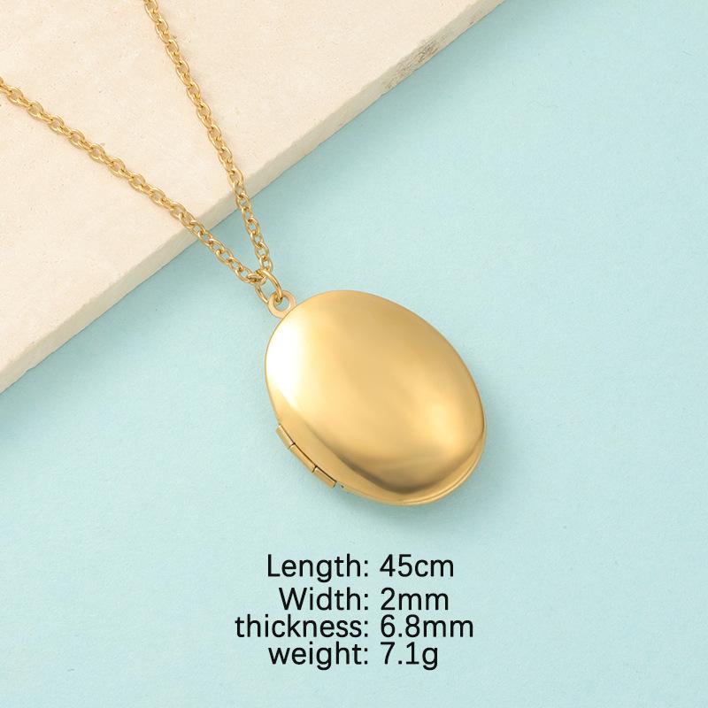 Roestvrij Staal Foto Medaillon Ketting Hart Rond Ovaal Gepersonaliseerde Herinnering Sieraden voor Vrouwen Mannen