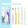 Factory 6Pcs Plastic Soft Small Head Orthodontic Toothbrush Deep Clean Braces Interdental Brushes for Home Use