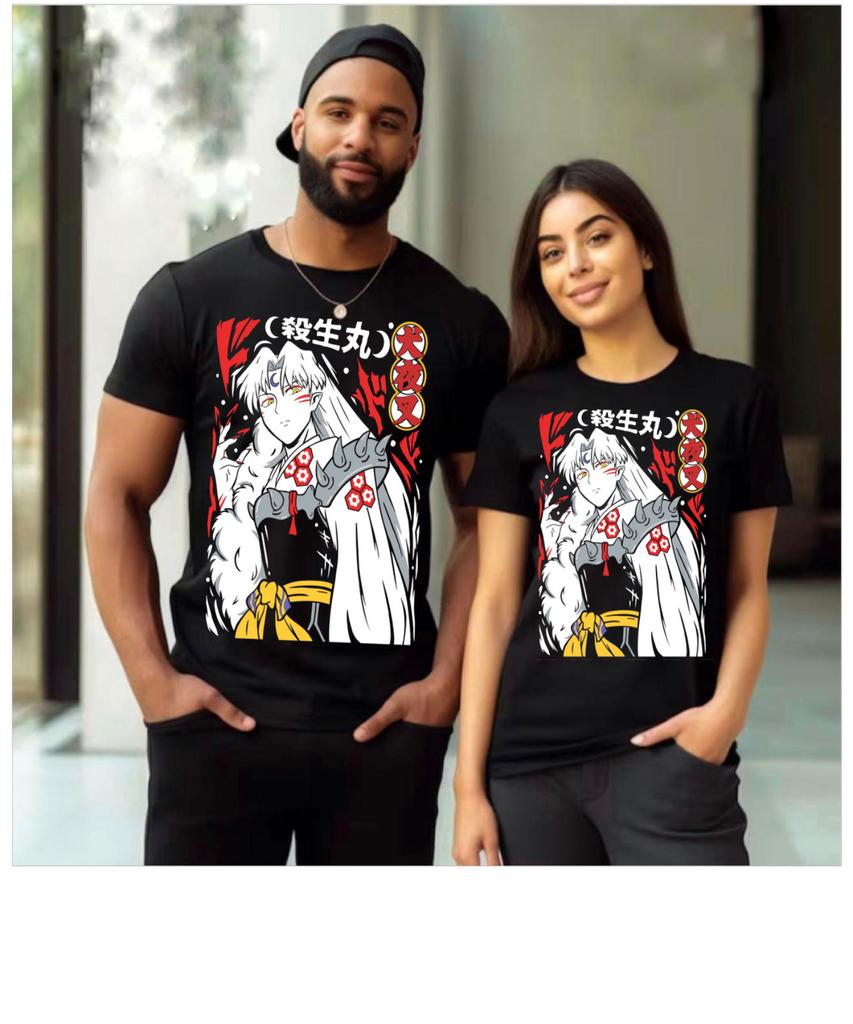 Inuyasha Sesshomaru T-Shirt Roter Mond Inu Yasha Mädchen Anime Manga Geschenke Alle Größen