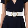 Adjustable Tying Women Waistband Belt Elastic Leather Belt Luxury Pin Buckle Belt  Waist Seal