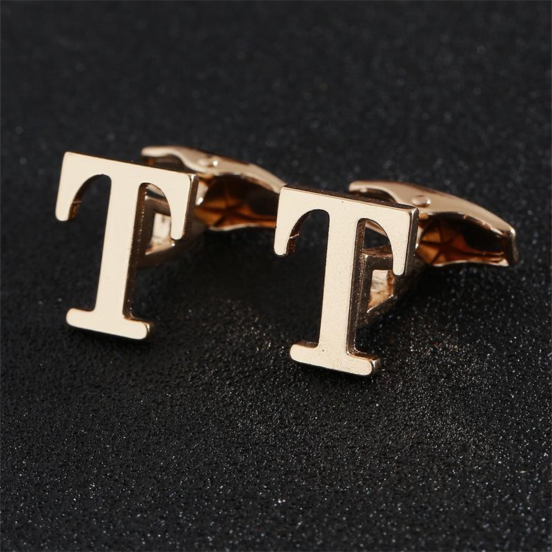 Exklusive goldene Alphabet Manschettenknöpfe für Herren - Elegantes Design für französische Hemden