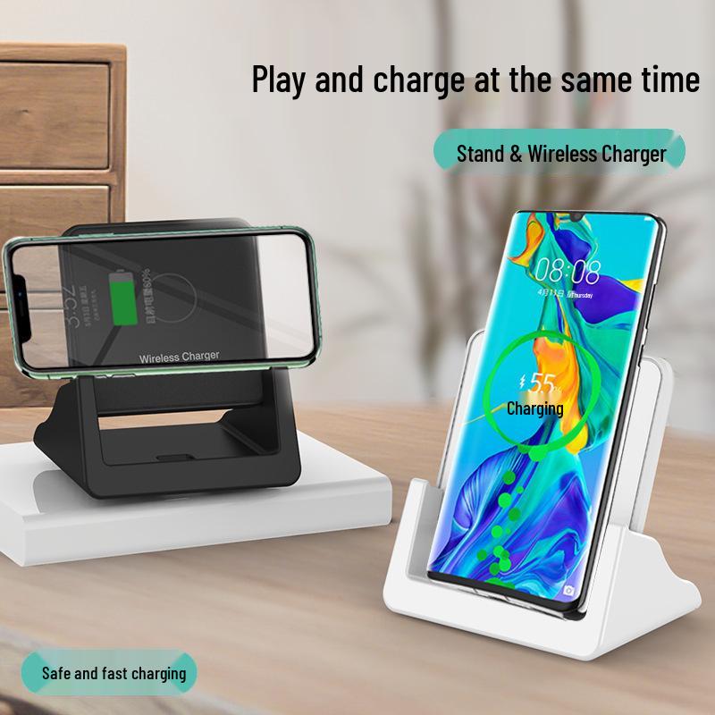 Vertical Desktop Wireless Fast Charger & Bedside Phone Holder for Men and Women