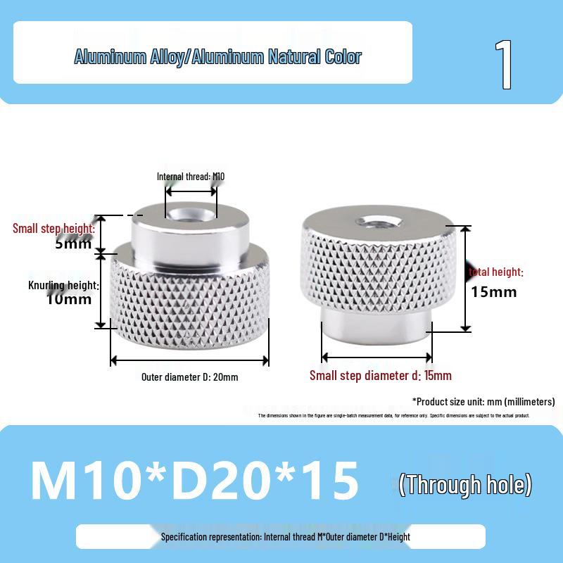 National Standard Aluminum Knurled Hand-Twist Nut M3-M10