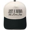 JUST A MAMA truck driver hat embroidered leopard print color matching baseball cap European and American men's and women's casual hat